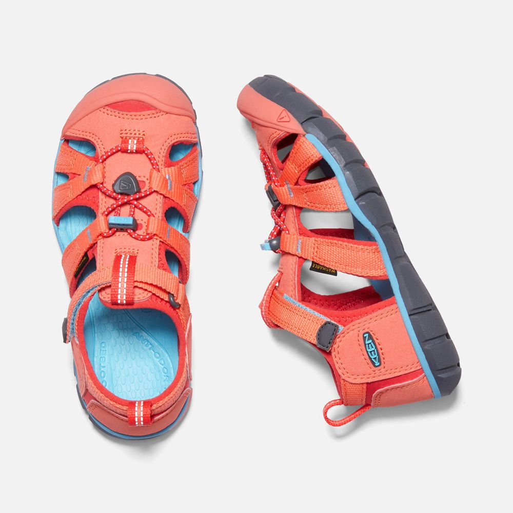 Sandalias Keen Mexico Coral/Rojos - Niños Seacamp Ii Cnx - NU7905641